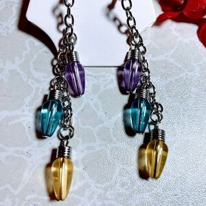 Christmas lights earrings